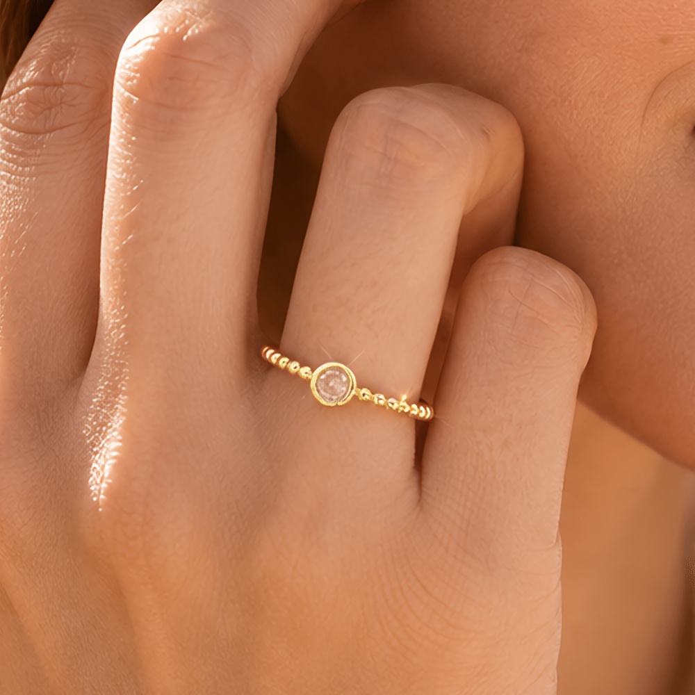 Women's 18K Golden Plated Exquisite Small Individual Ring